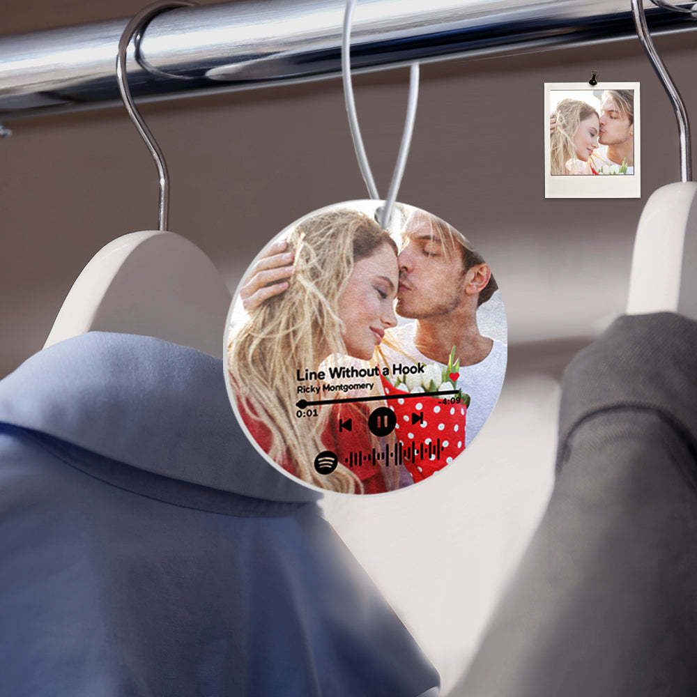 Custom Spotify Code Car Air Freshener Rearview Mirror Ornament Air Freshener Gifts - soufeeluk