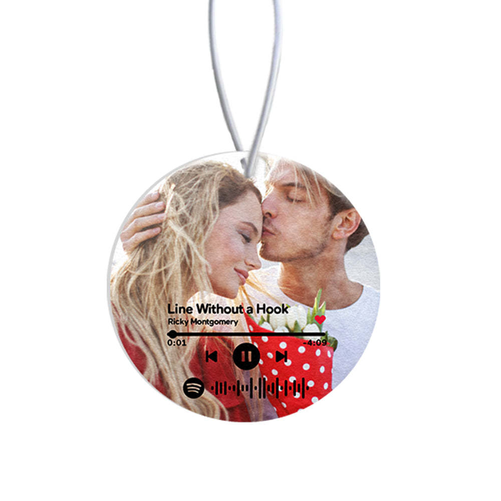 Custom Spotify Code Car Air Freshener Rearview Mirror Ornament Air Freshener Gifts - soufeeluk