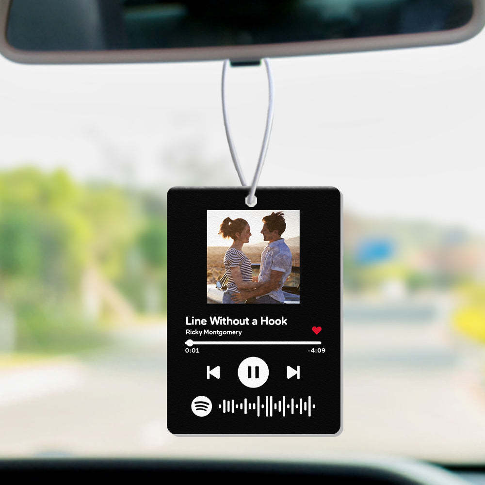 Custom Spotify Code Car Air Freshener Rearview Mirror Ornament Air Freshener Gifts - soufeeluk