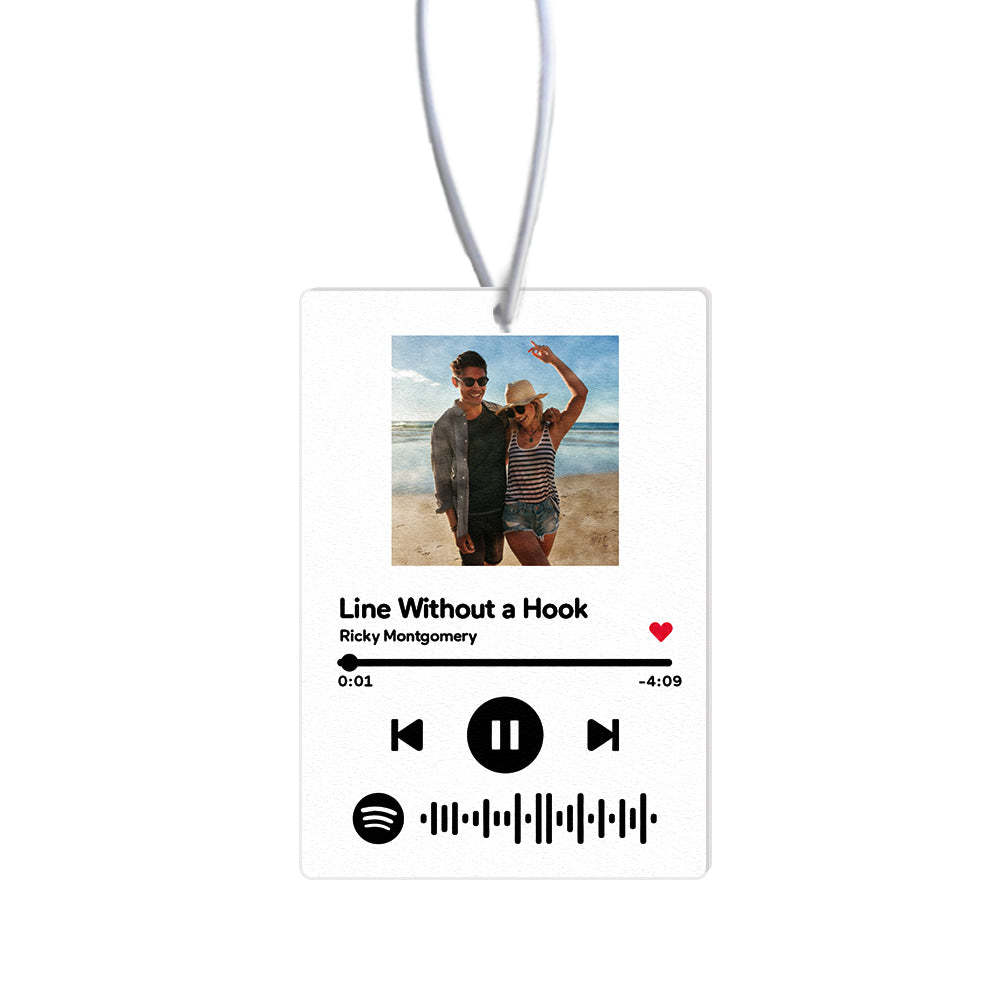 Custom Spotify Code Car Air Freshener Rearview Mirror Ornament Air Freshener Gifts - soufeeluk