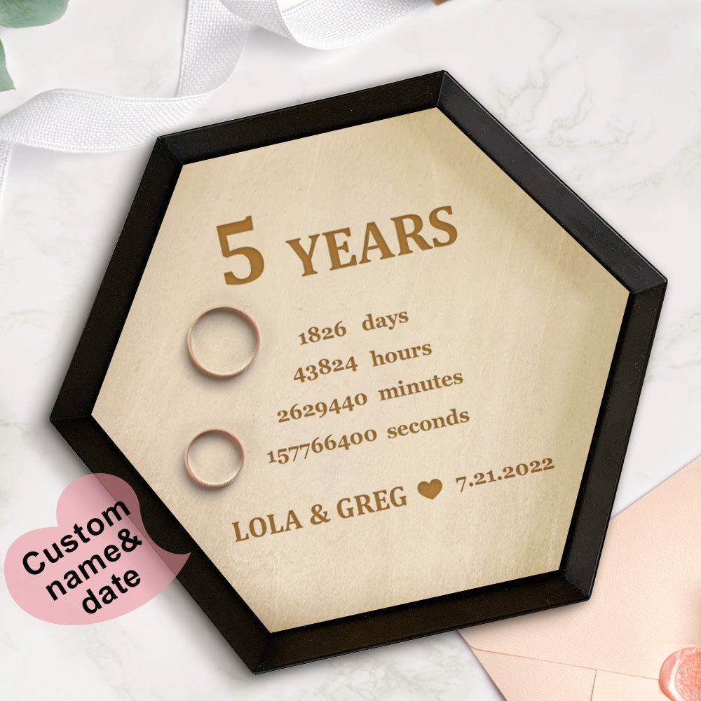 Custom Wood Jewelry Tray Engagement Jewelry Ring Holder Dish Home Decor Gift - soufeeluk