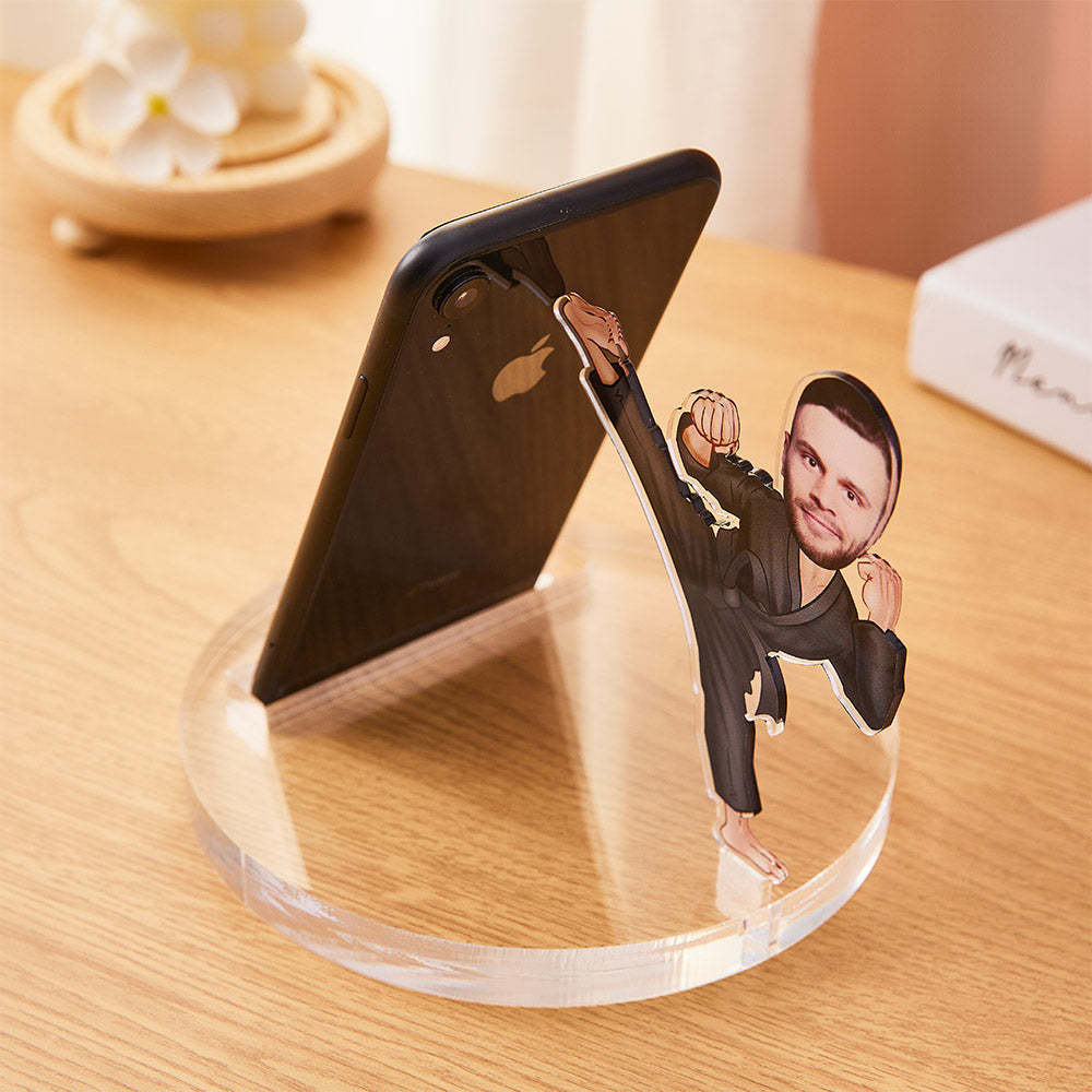 Personalised Photo Acrylic Phone Holder Stand Unique Fun Mobile Phone Stand - soufeeluk