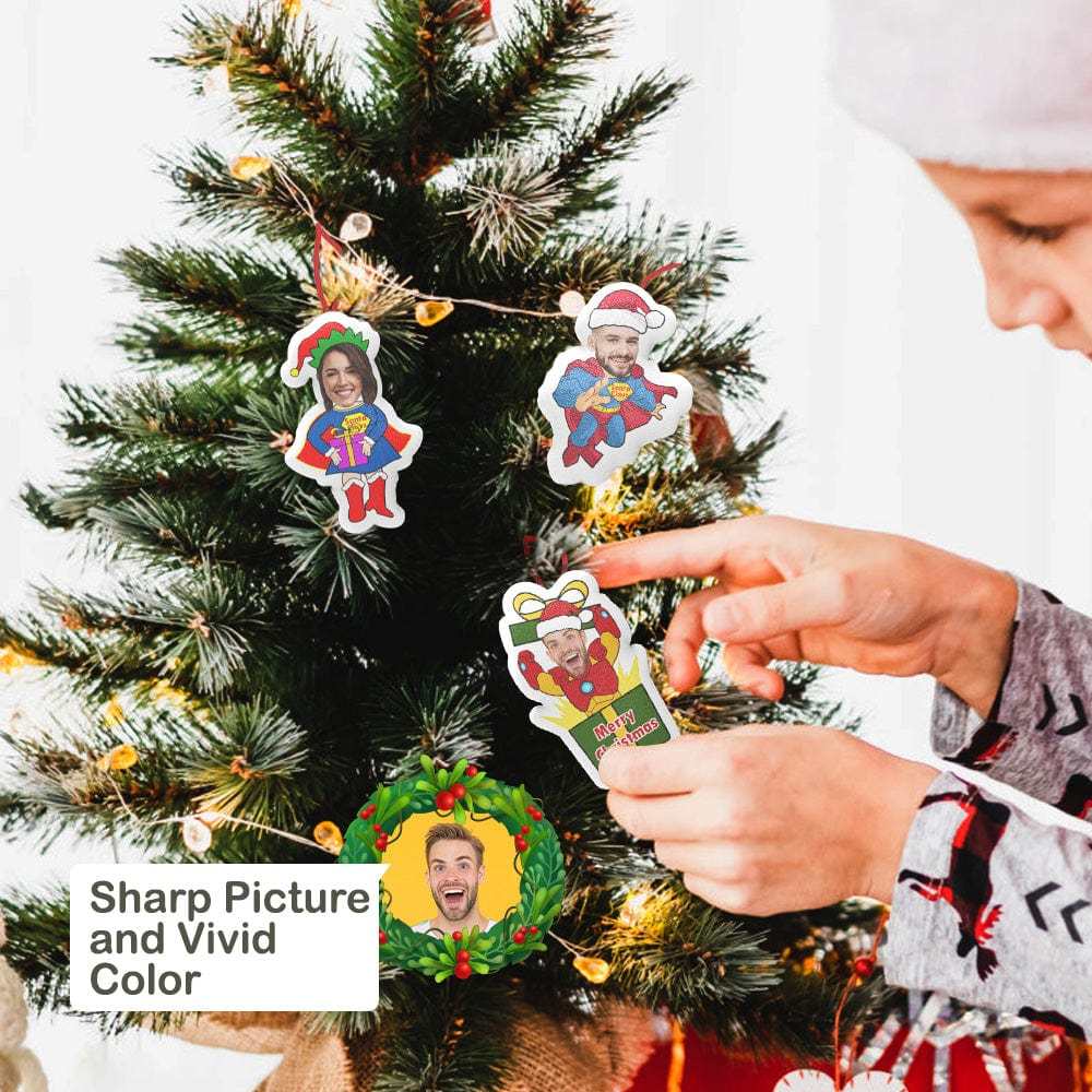 Xmas Suprise Gifts Christmas MiniMe Hanging Decorations Blind Box Custom Face Christmas Hanging Ornaments - soufeeluk