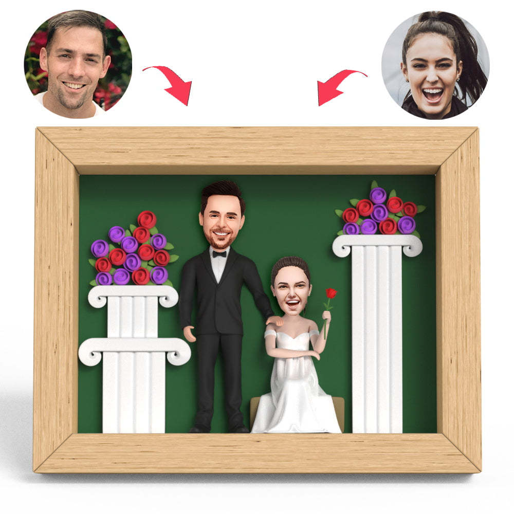 Valentines Gift Wedding Garden Clay Figure Frame Gifts - soufeeluk
