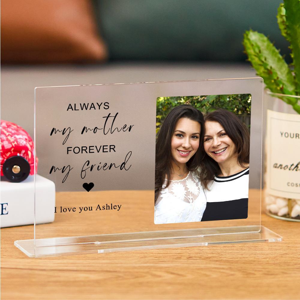 Custom Engraved Photo Acrylic Desk Decor Personalised Photo Mother's Day Gifts