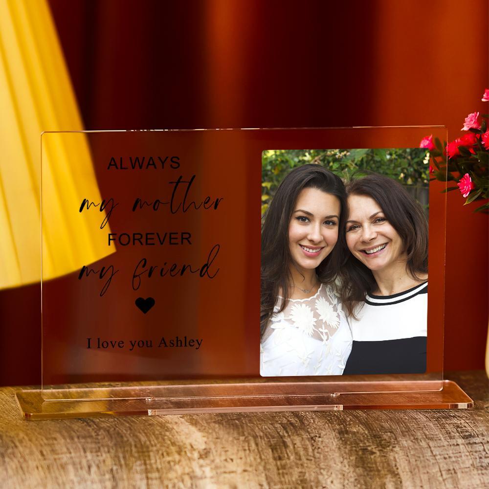 Custom Engraved Photo Acrylic Desk Decor Personalised Photo Mother's Day Gifts