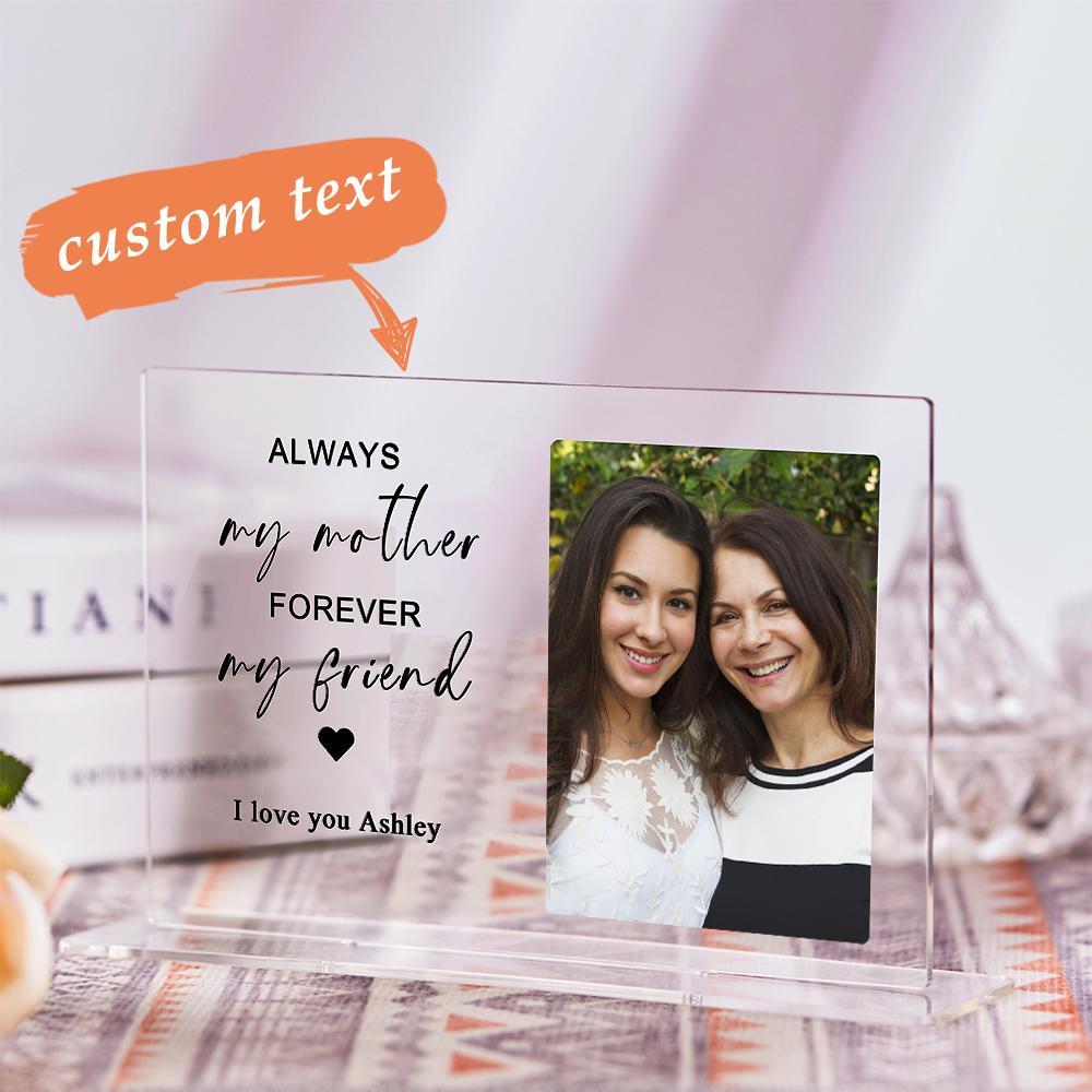Custom Engraved Photo Acrylic Desk Decor Personalised Photo Mother's Day Gifts