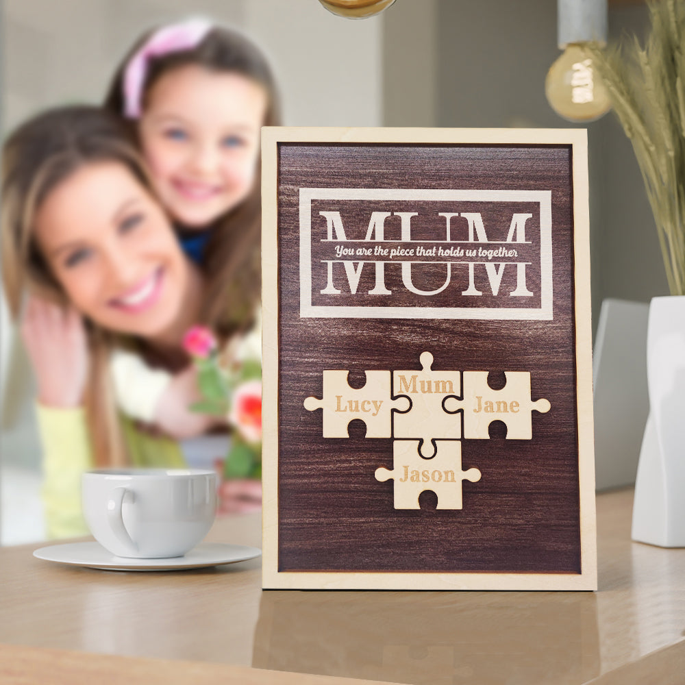 Personalised Mum Puzzle Plaque You Are the Piece That Holds Us Together Gifts for Mum - soufeeluk