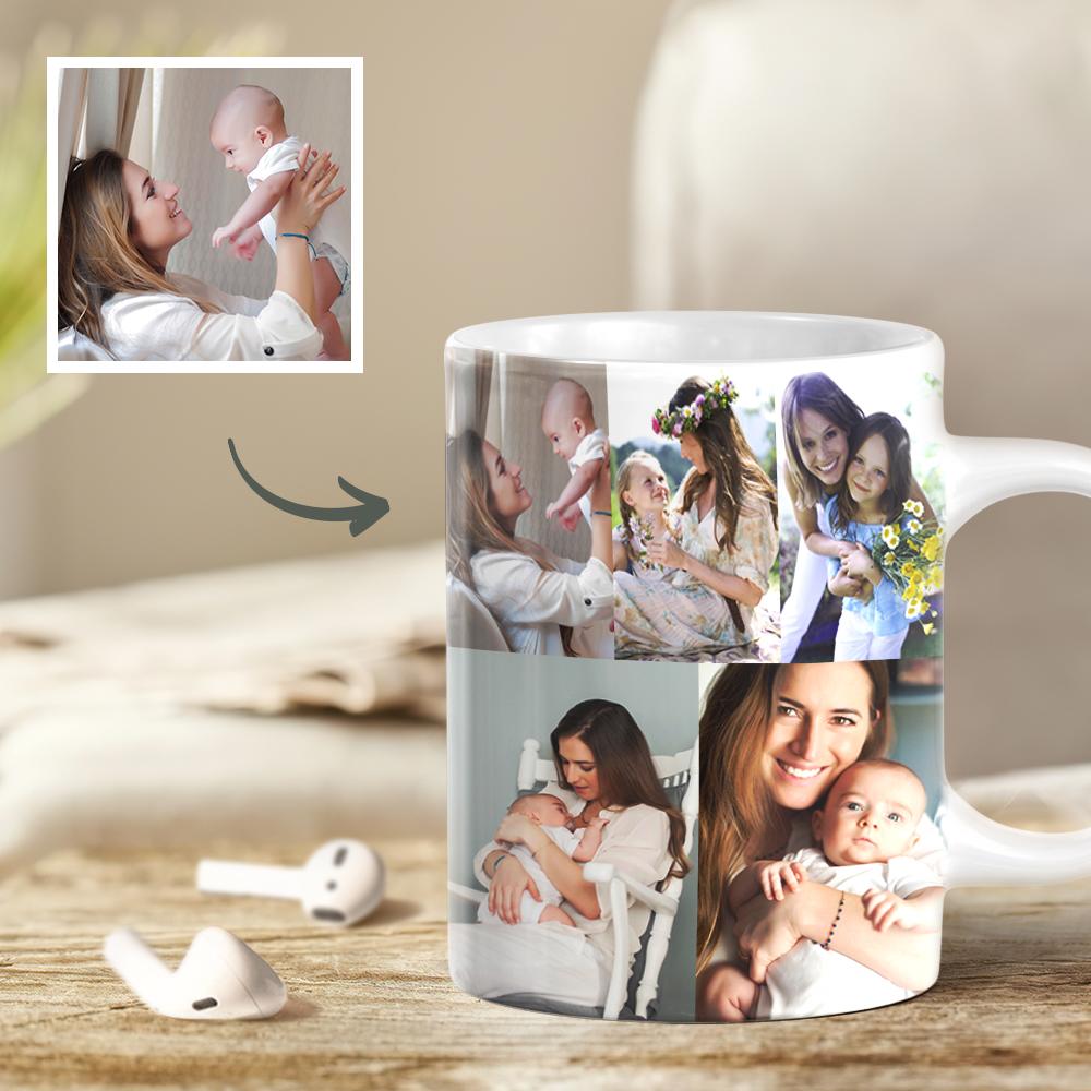 Personalised Masters Customized with 10 Photo Collage Gift Ceramic Coffee Mug - soufeeluk