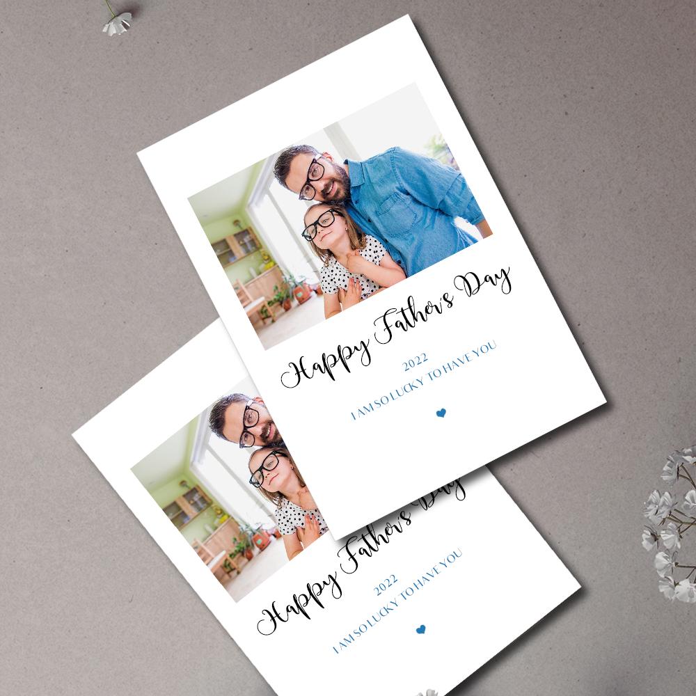 Custom Photo And Engraved Card To Express Your Love On Father's Day