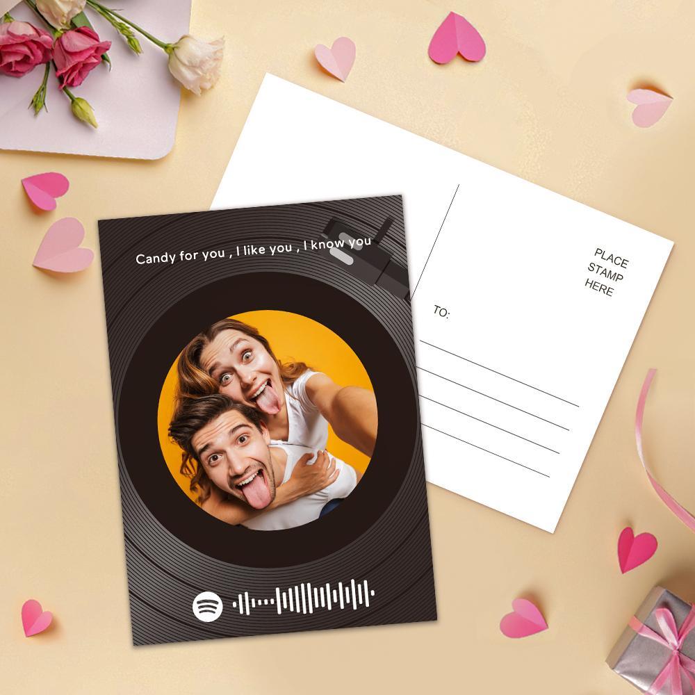 Scannable Spotify Code Music Cards Vinyl Record Style with Your Love Song