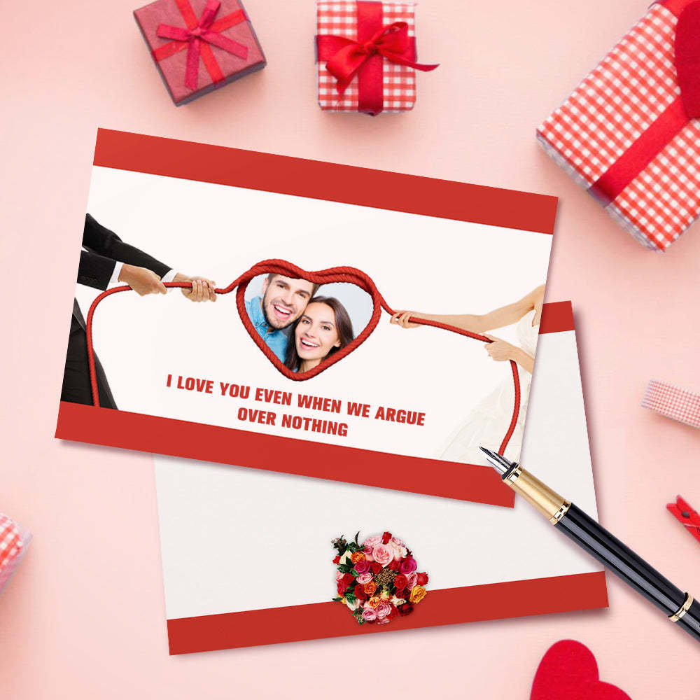 Custom Funny Valentine Heart Greeting Card for Wife Girlfriend Husband Boyfriend Anniversary - soufeeluk