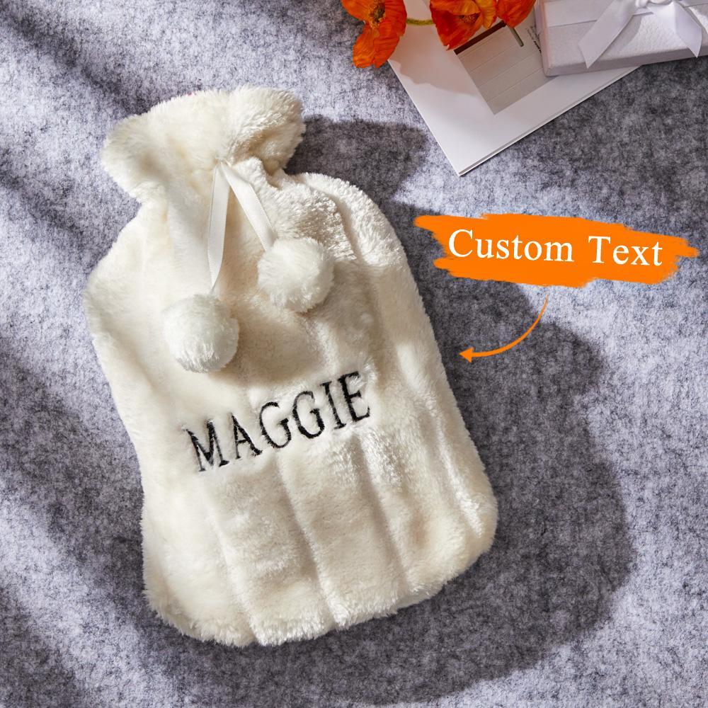 Custom Engraved Hot Water Bottle Winter Heating Plush Gifts - soufeeluk