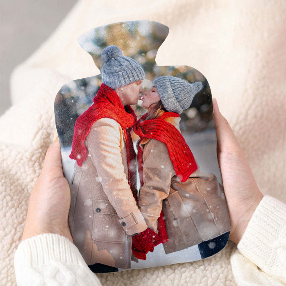 Custom Photo Hot Water Bottle Hot Compress and Cold Therapy Hot Water Bag for Winter Gifts - soufeeluk