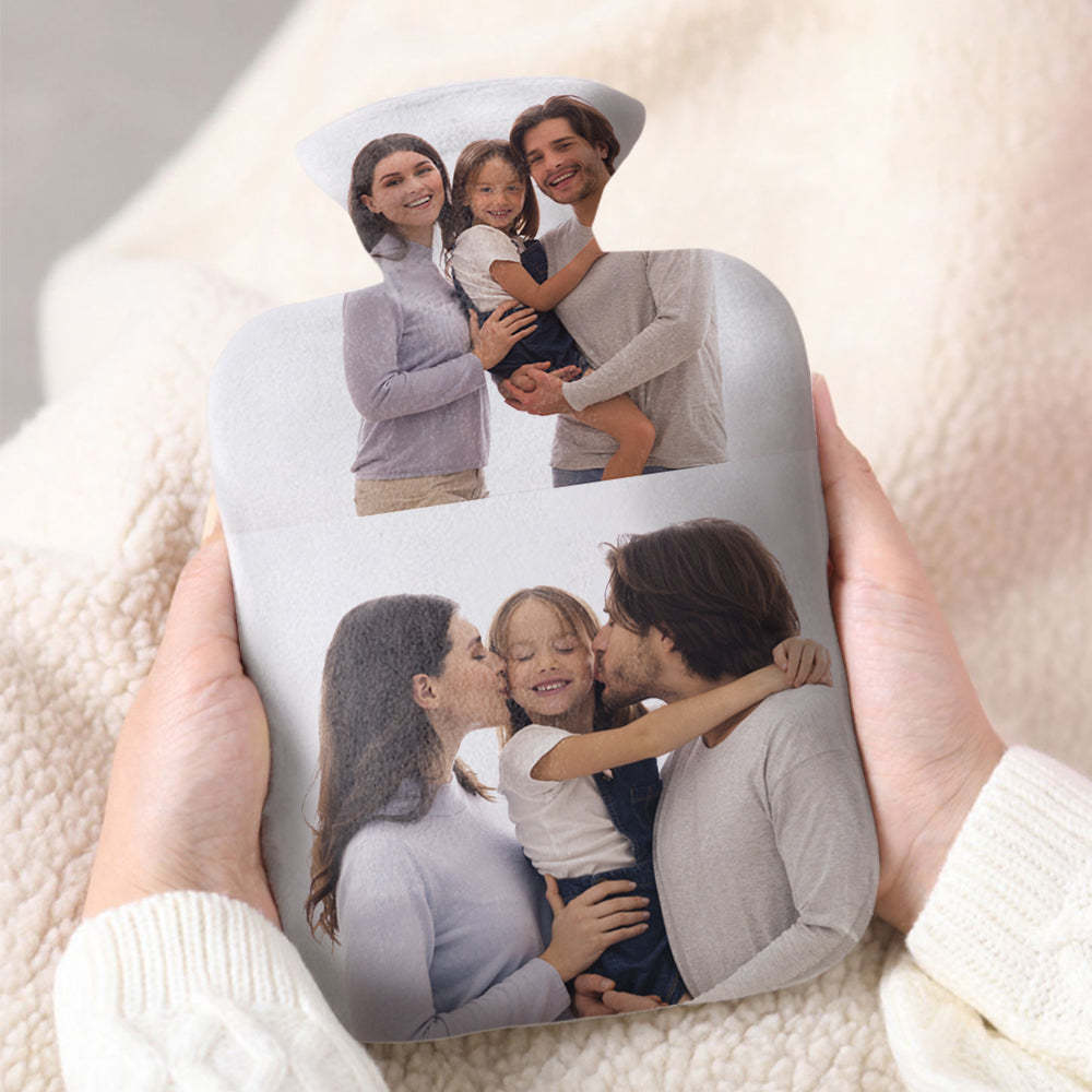 Custom Photo Hot Water Bottle Hot Compress and Cold Therapy Hot Water Bag for Winter Gifts - soufeeluk
