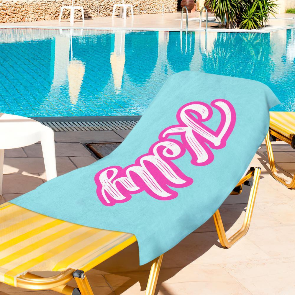 Personalised Towel Engraved with Name Colorful-Kelly - soufeeluk