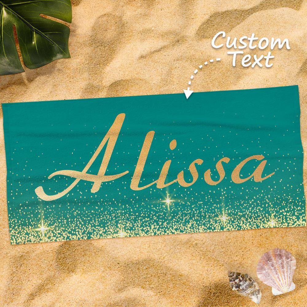 Personalised Towel Engraved with Name Colorful-Alissa - soufeeluk