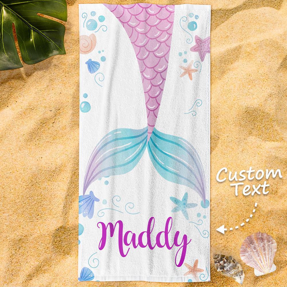 Personalised Towel Engraved with Name Colorful-Maddy - soufeeluk