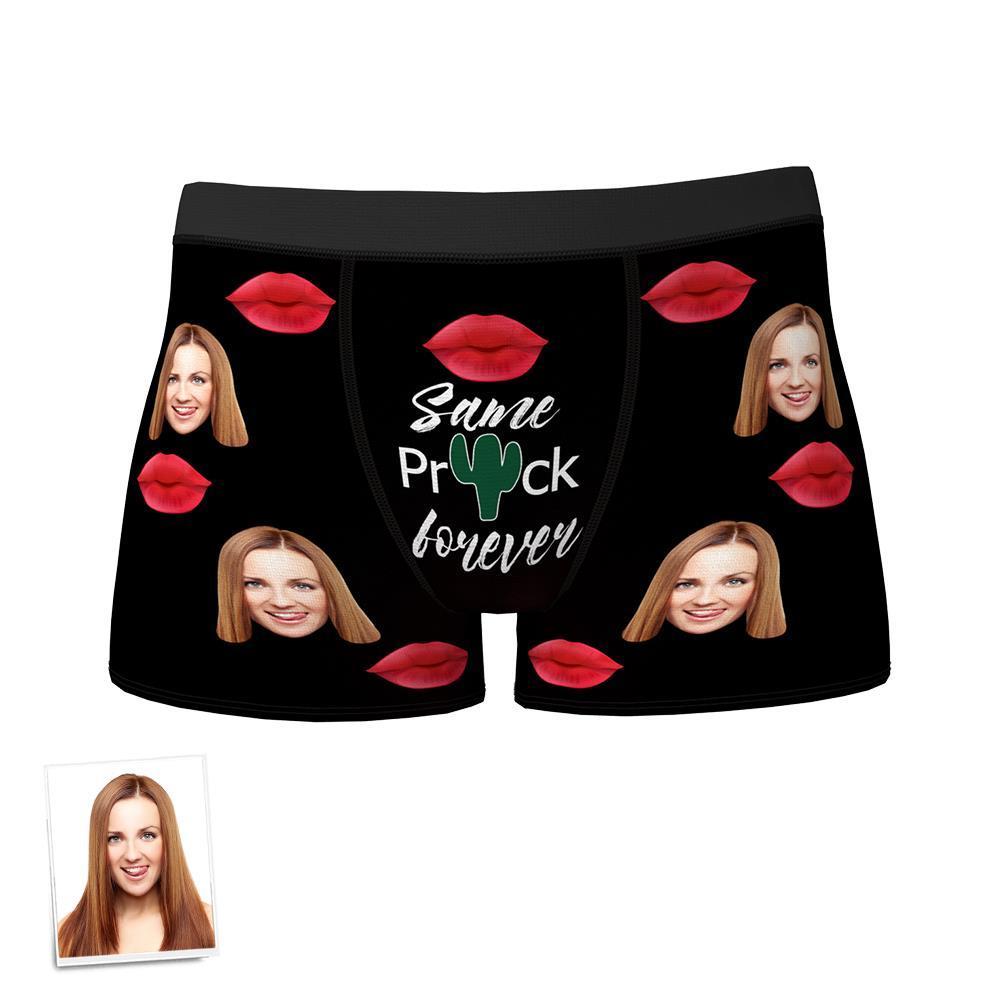 Custom Face Boxer Same Prick Forever Underwear Gift for Husband