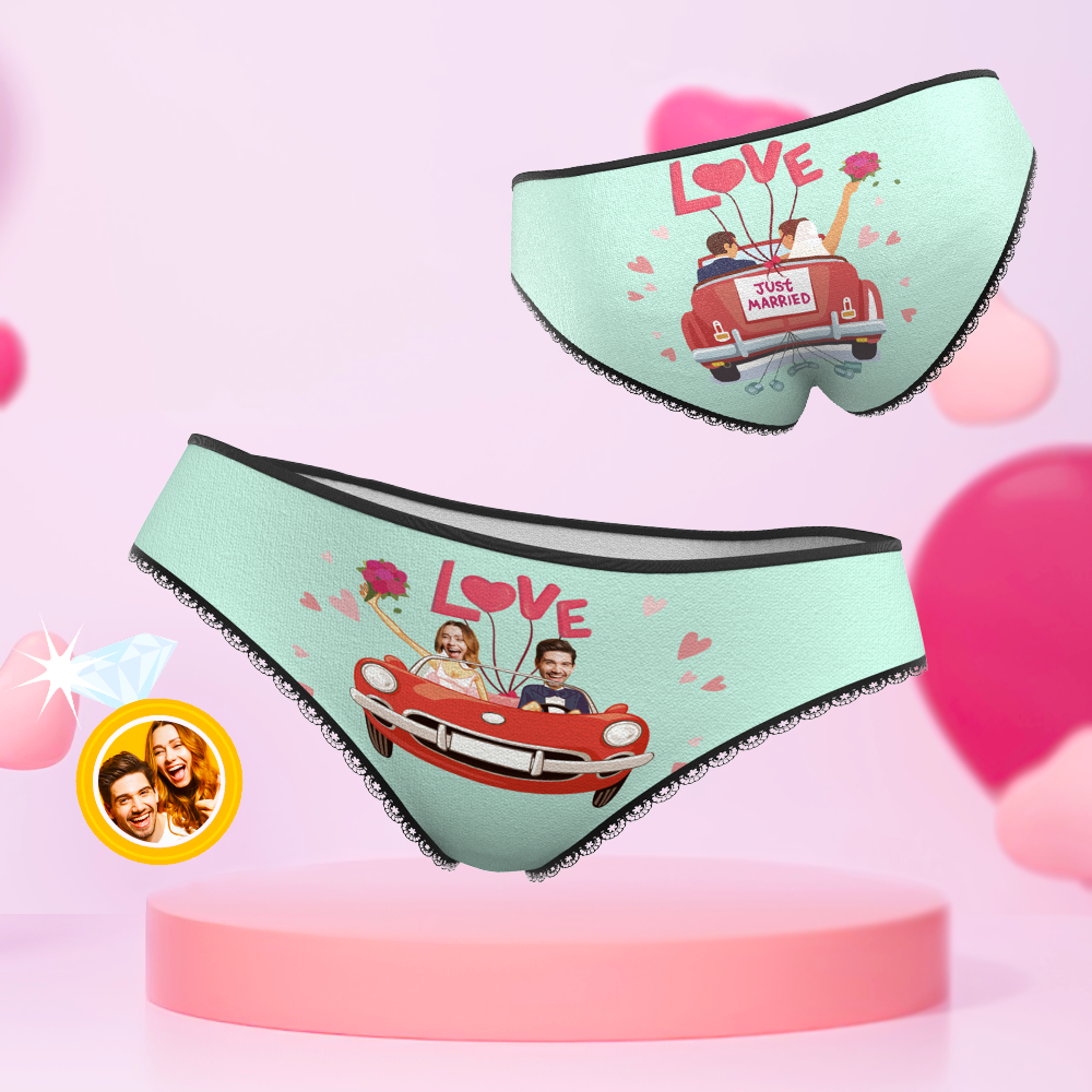 Custom Face Underwear Personalised Wedding Panties Wedding Gift - soufeeluk