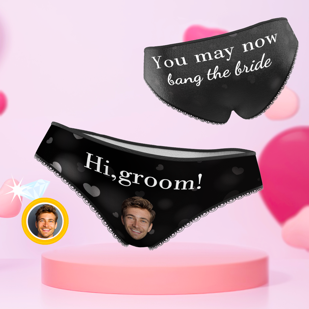 Custom Face Underwear Funny Wedding Panties Personalised Coupes Gift - soufeeluk