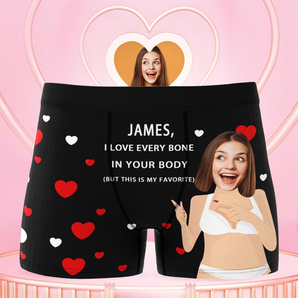 Custom Photo Boxer Funny Face Underwear Gifts for Husband/Him - Men's - soufeeluk