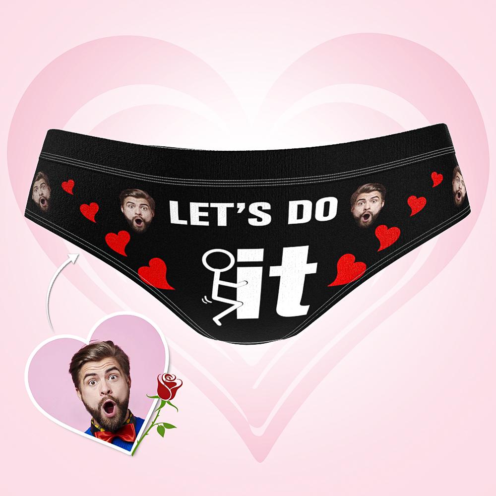 Custom Face Boxer Briefs Let's Do It Women's Boxer Gift For Lover
