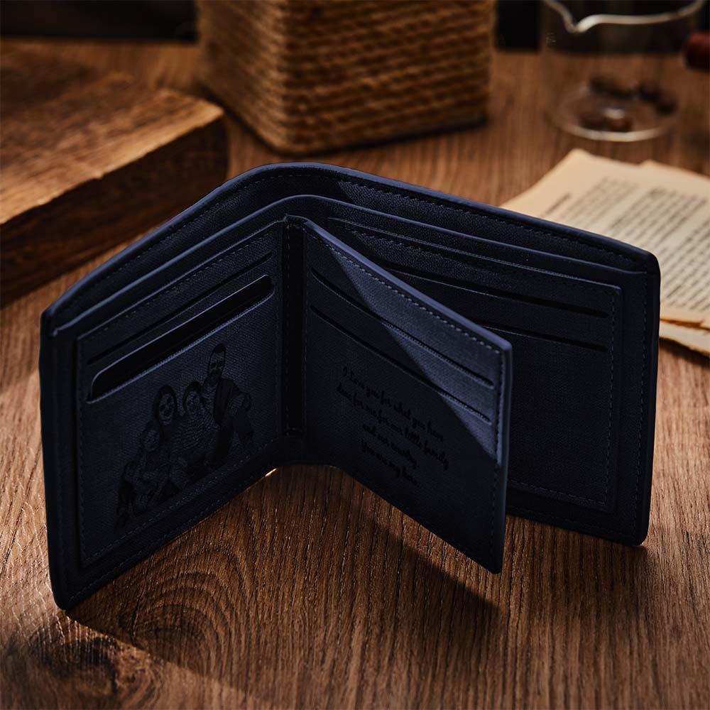 Custom Engraved Wallet Personalised Photo Wallets for Men Husband Dad Son Personalised Anniversary Gifts