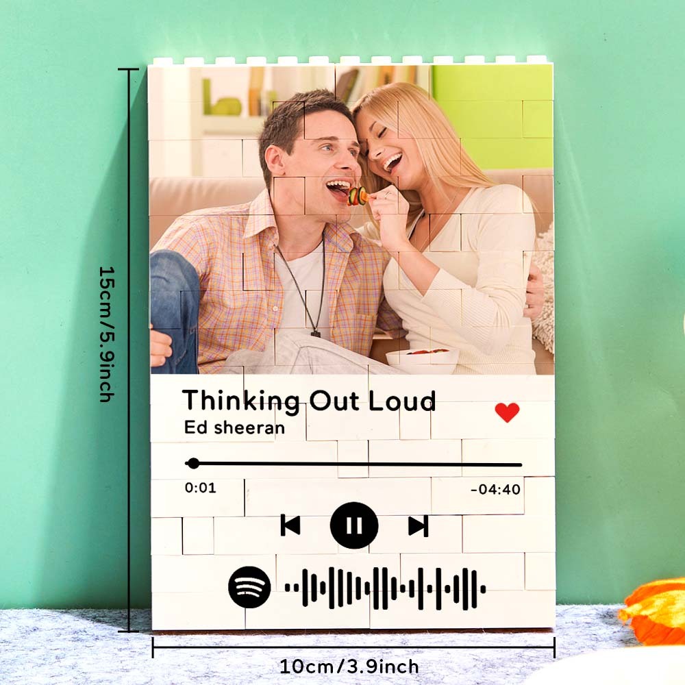 Personalised Photo Building Block Custom Spotify Code Gifts for Hm - soufeeluk