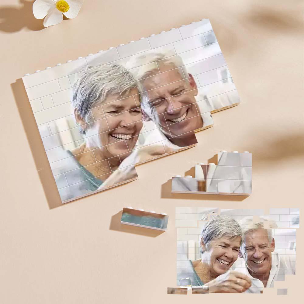 Custom Photo Building Blocks Puzzle Personalised Building Brick Engraving Square Shape Gift For Anniversary - soufeeluk