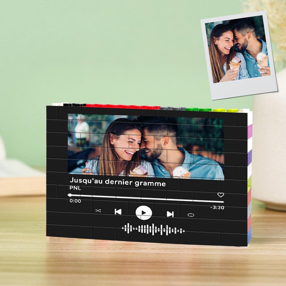 Personalised Music Code Building Brick Custom Photo Block Colors Brick Puzzles Gifts for Her - soufeeluk