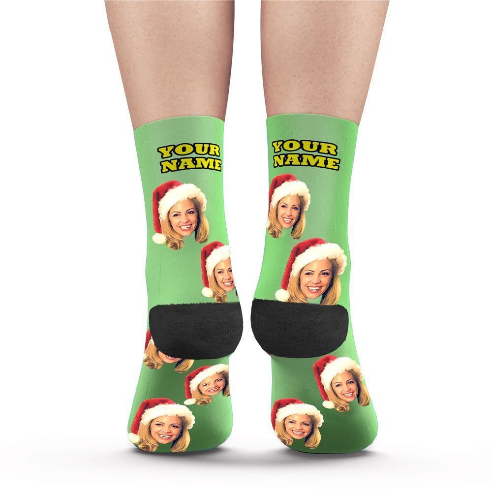 Custom Socks Face Socks Photo Socks with Your Text 3D Preview Colorful Socks