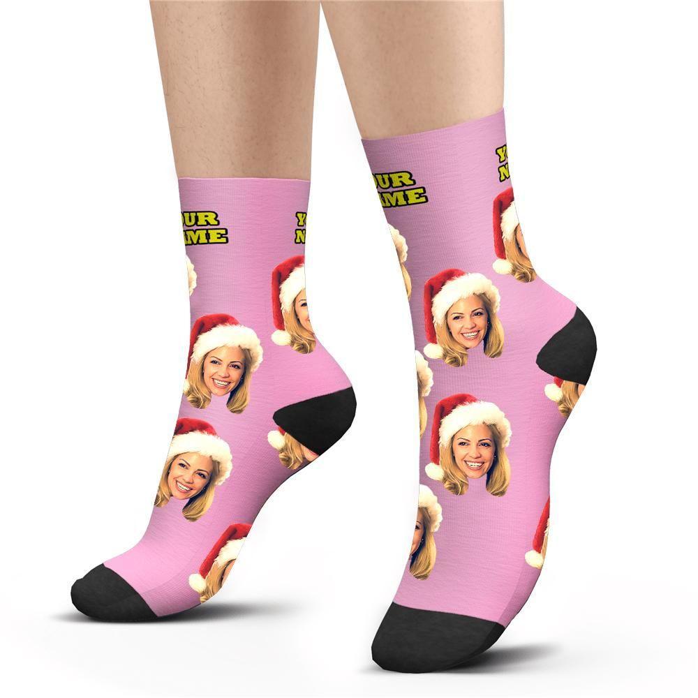 Custom Socks Face Socks Photo Socks with Your Text 3D Preview Colorful Socks