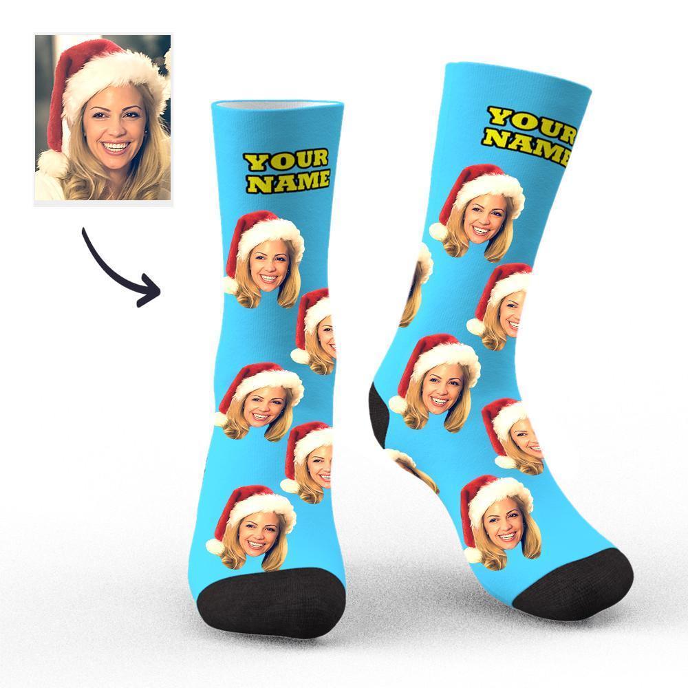 Custom Socks Face Socks Photo Socks with Your Text 3D Preview Colorful Socks Gifts