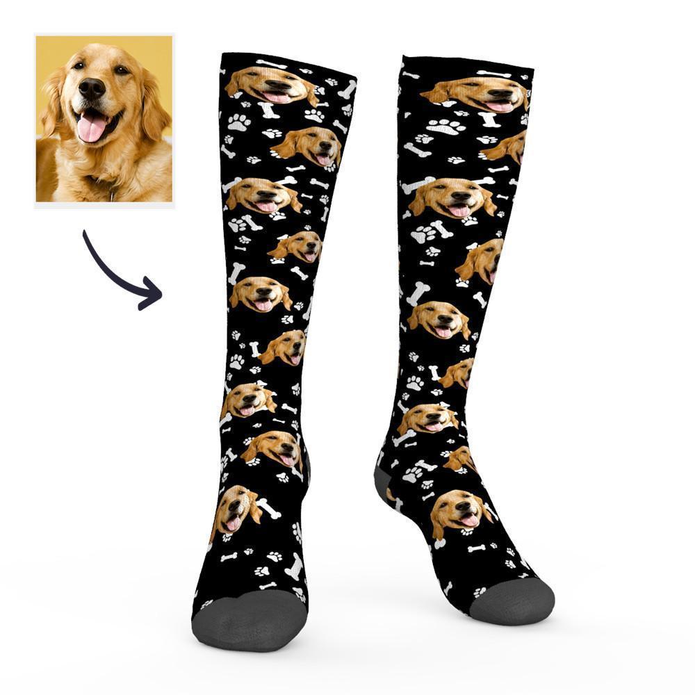 Custom Photo Knee High Socks Dog