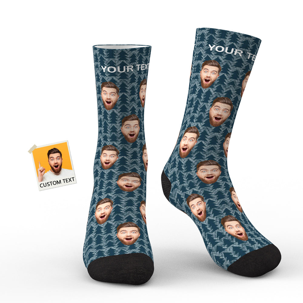 Custom Face Squirrel Personalised Photo Socks - soufeeluk