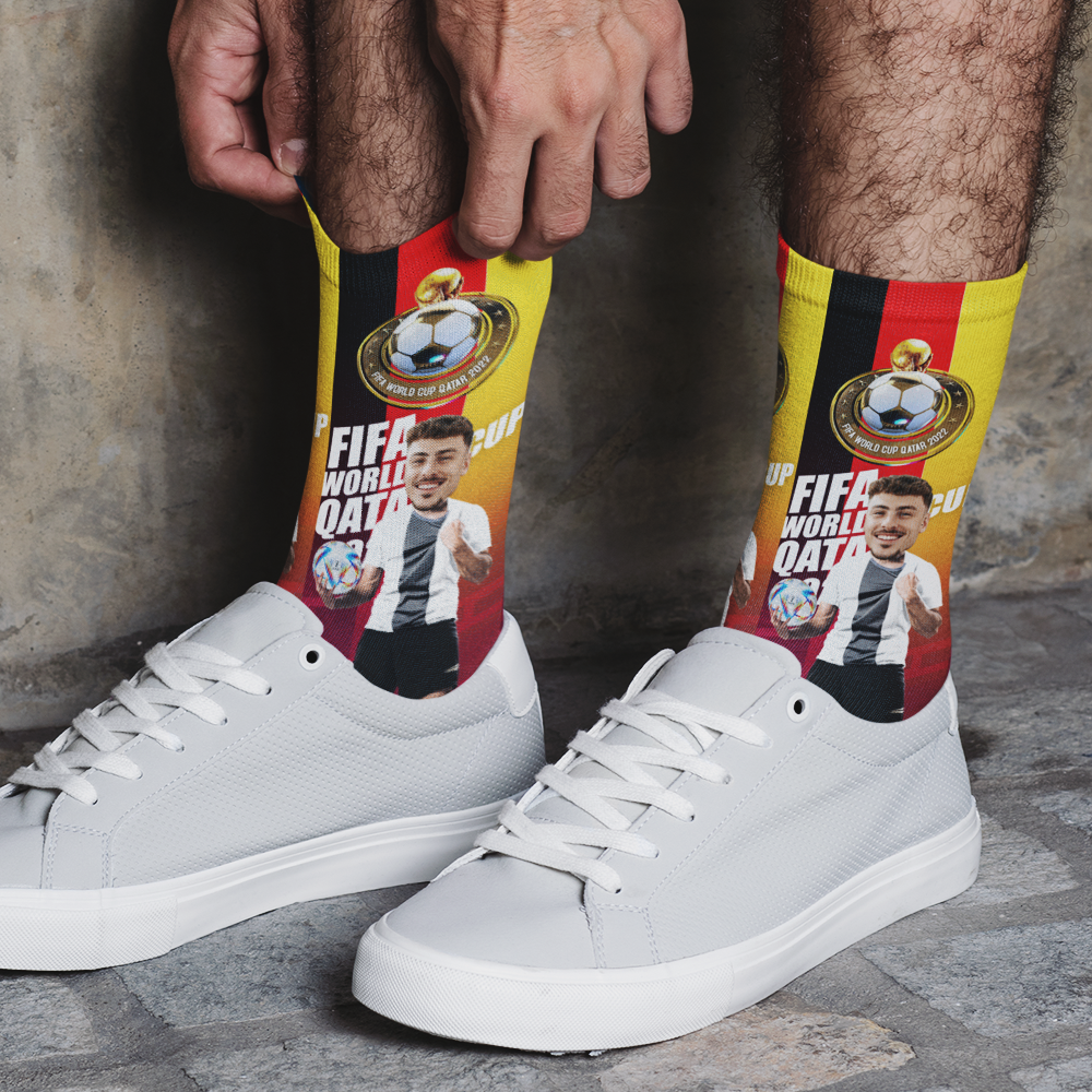 Custom 3D Digital Printed Socks with Your Text Personalised World Cup 2022 Socks - Germany - soufeeluk