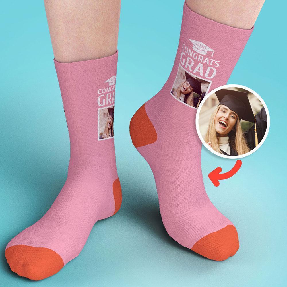 Custom photo Socks Personalised Printed Socks Graduation Gift for Classmate