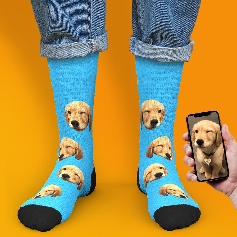 Custom Socks Face Socks Photo Socks with Your Text 3D Preview Colorful Socks for Pet - soufeeluk