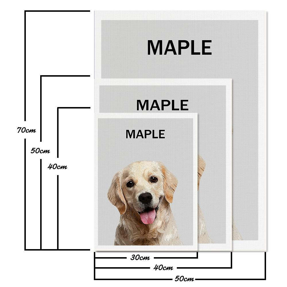 Custom Canvas Prints With Names And Photo Perfect Gift For Pet Lovers - soufeeluk