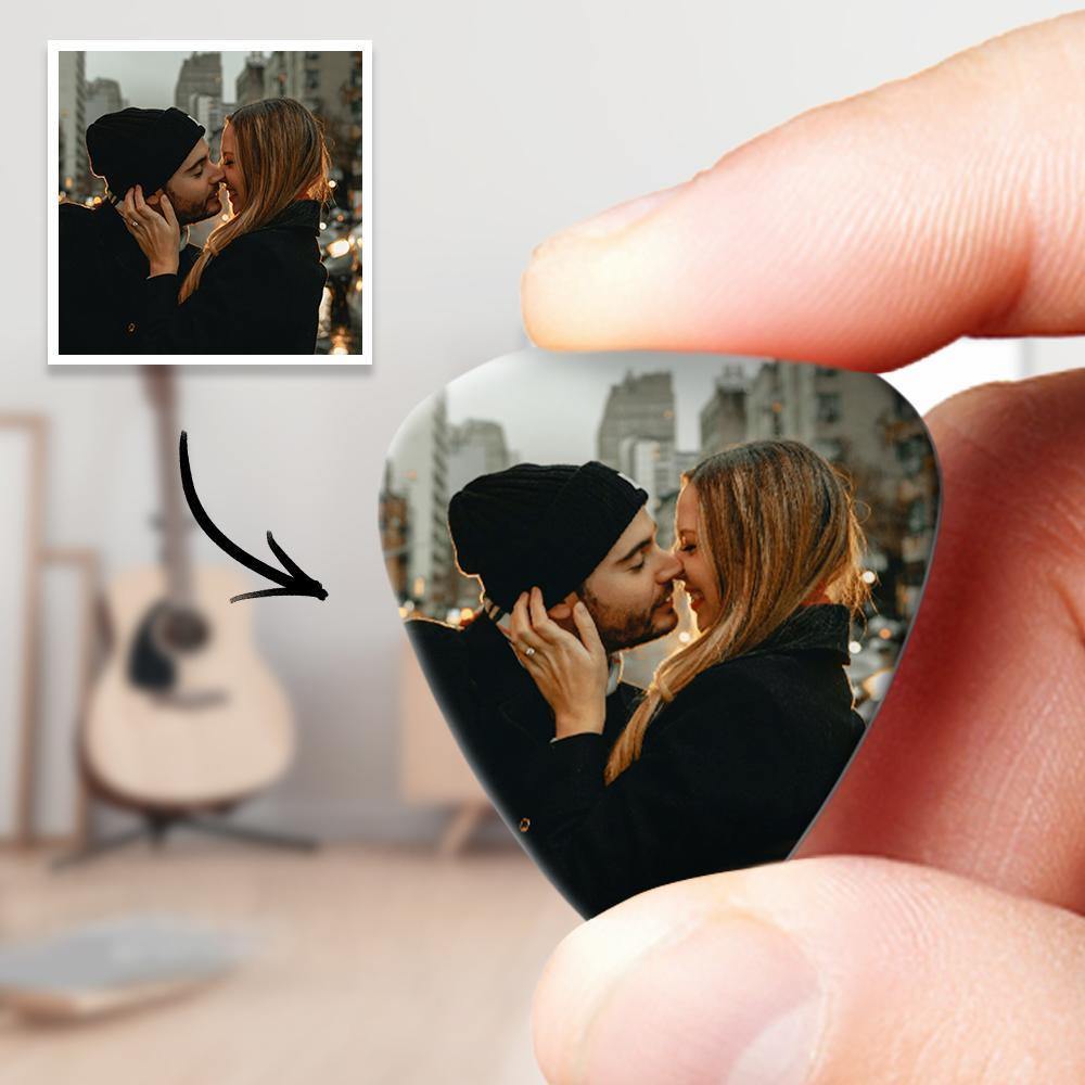 Personalised Guitar Pick with Photo for Musicians Customized Christmas Gifts for Boyfriend -12Pcs