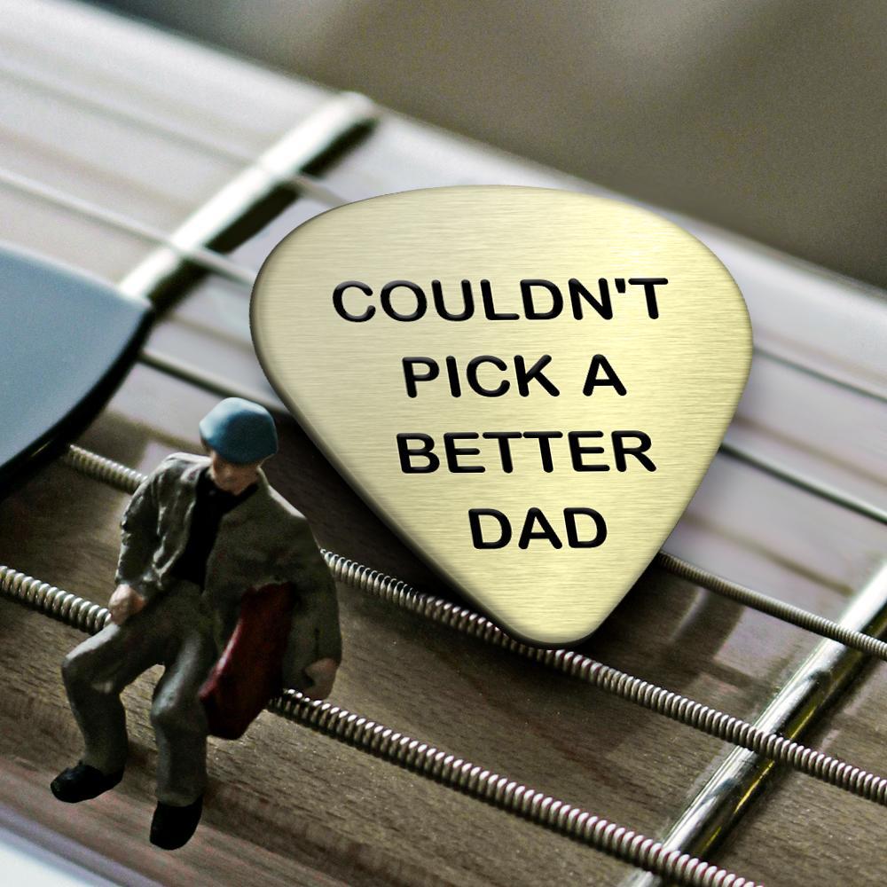 Custom Metal Plectrum Gift For Dad Engraved Guitar Pick Music Lover Personalised Gift - soufeeluk