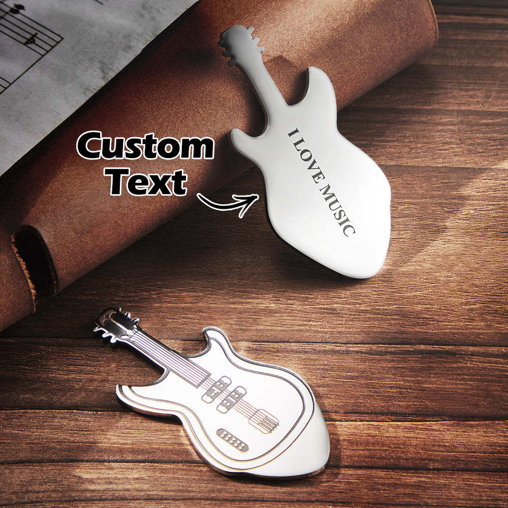 Personalised Engraved Guitar Pick Custom Guitar-Shaped Pick Gift for Guitarist - soufeeluk