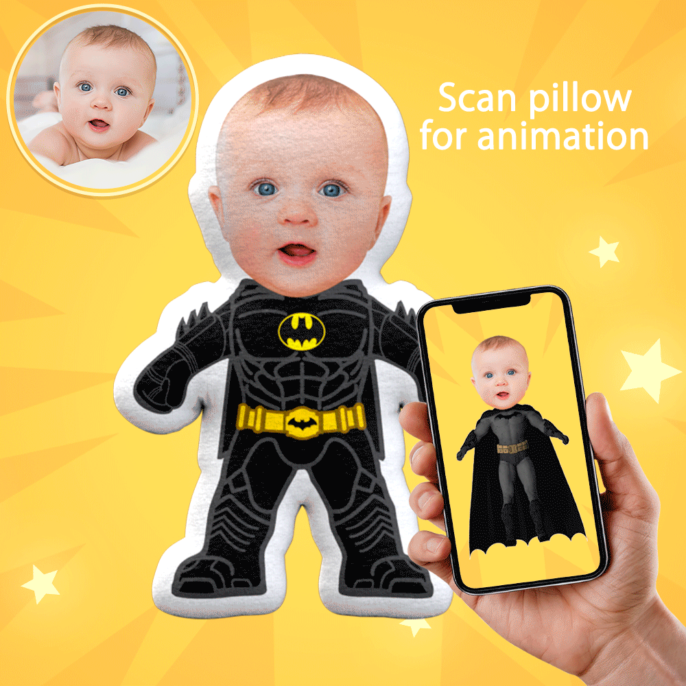 My Face Doll Batman Custom Pillow Face Body Pillow Personalised Photo Pillow Gift AR View Gift - soufeeluk