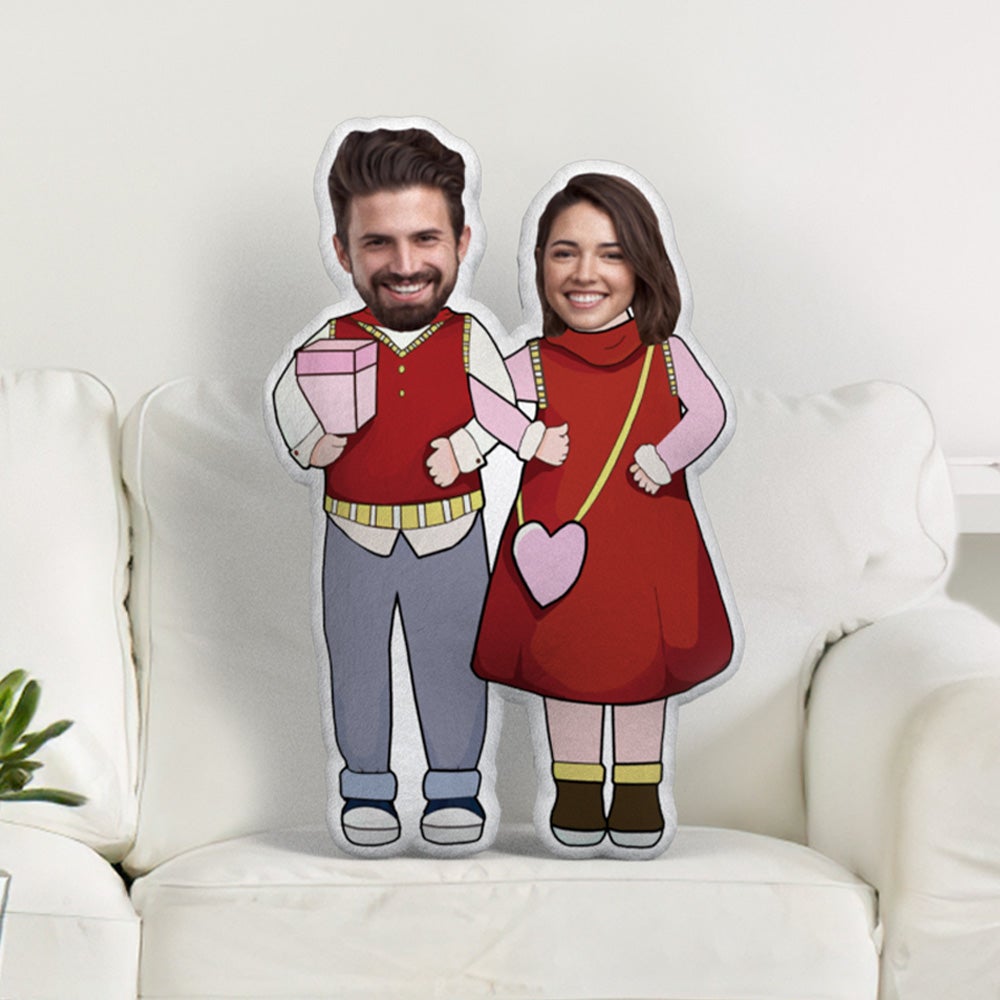 Love Gifts Custom MiniMe Pillow Personalised Couple New Year Pillow Unique Photo Pillow Gifts for Her - soufeeluk