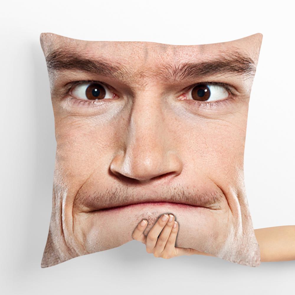 Custom Photo Pillow Spoof Face Pillow Gift For Friend - soufeeluk