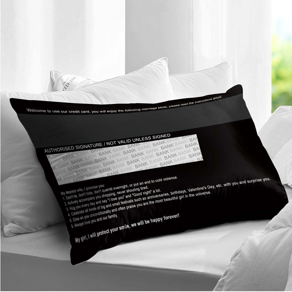 Custom Photo Date Card Design Pillow Personalised Oath Book Rectangular Pillow Wedding Gift for Couple - soufeeluk