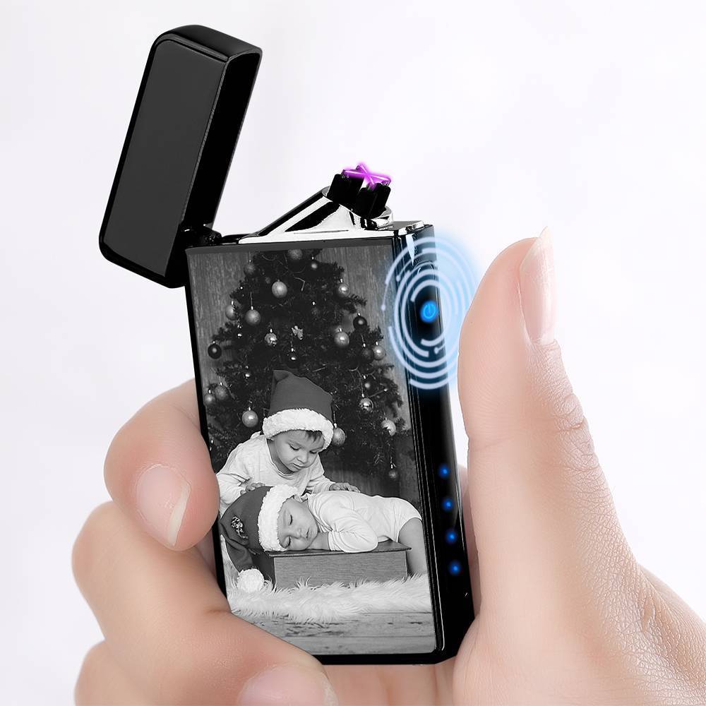 Photo Lighter Custom Photo Engraved Lighter Black Christmas Gifts