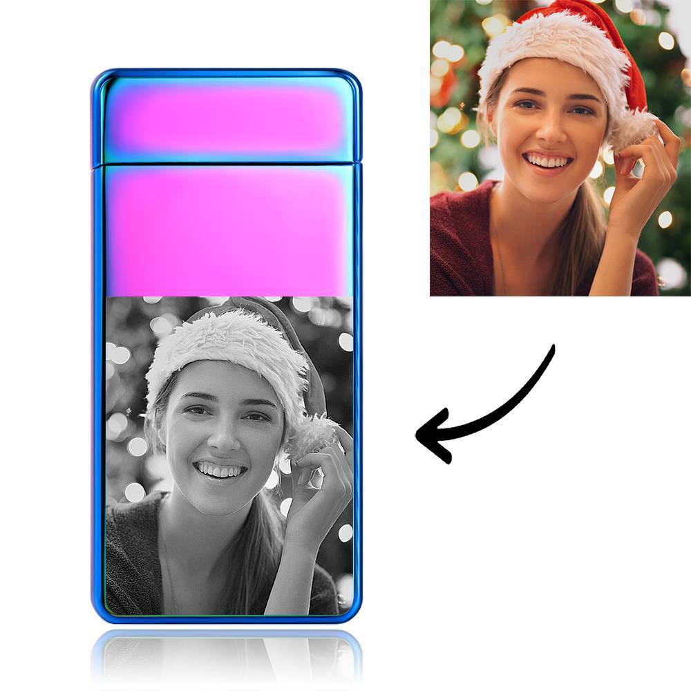 Photo Lighter, Custom Photo Engraved Lighter Rainbow Color