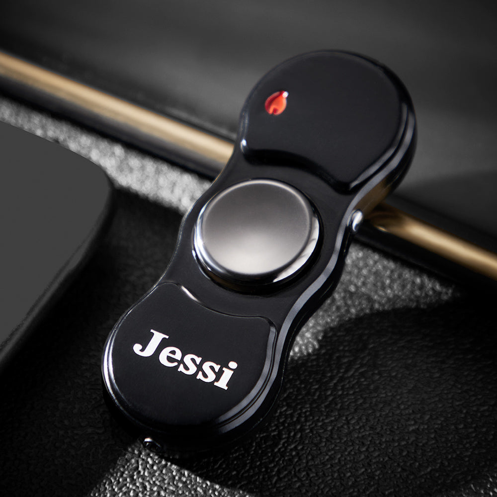 Custom Engraved Lighter LED Fidget Spinner Creative Gifts - soufeeluk
